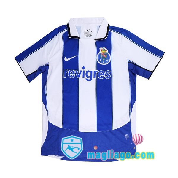 2003-2004 FC Porto Prima Retro Maglia Storica Bianco Blu