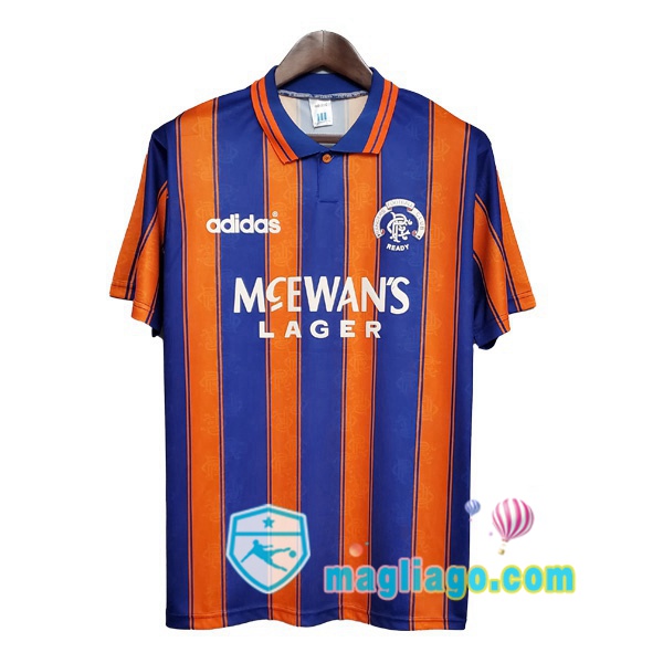 Magliago - Passione Maglie Thai Affidabili Basso Costo Online Shop | 1993-1994 Rangers FC Seconda Retro Maglia Storica Blu