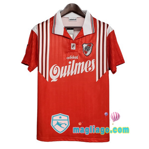 Magliago - Passione Maglie Thai Affidabili Basso Costo Online Shop | 1995-1996 River Plate Seconda Retro Maglia Storica Rosso