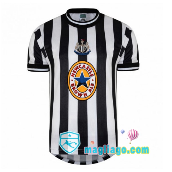 Magliago - Passione Maglie Thai Affidabili Basso Costo Online Shop | 1997-1999 Newcastle United Prima Retro Maglia Storica Nero Bianco