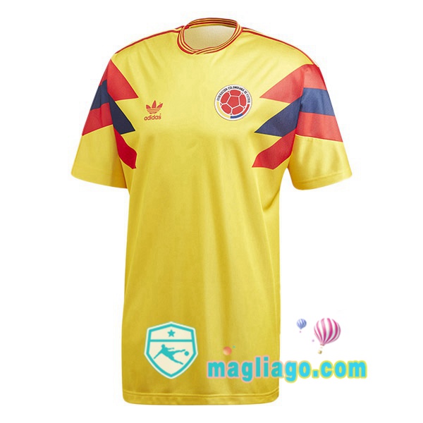 1990 Colombia Prima Retro Maglia Storica Giallo