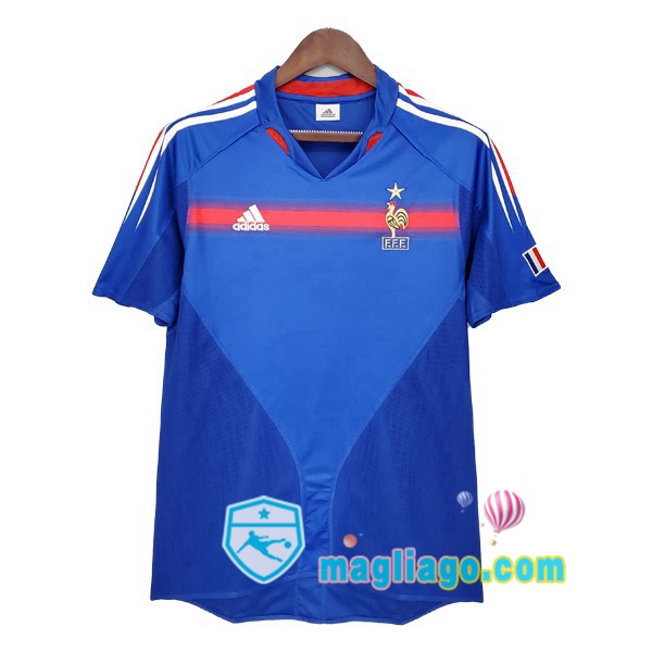 Magliago - Passione Maglie Thai Affidabili Basso Costo Online Shop | 2004 Francia Prima Retro Maglia Storica Blu