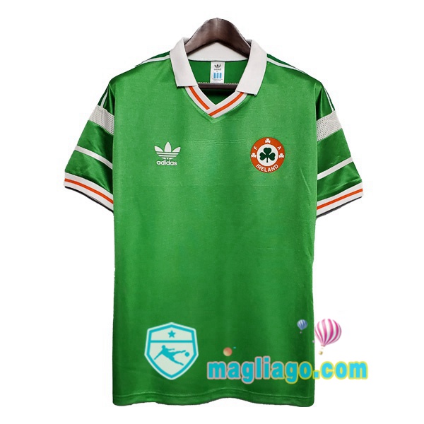 Magliago - Passione Maglie Thai Affidabili Basso Costo Online Shop | 1988 Irlanda Prima Retro Maglia Storica Verde
