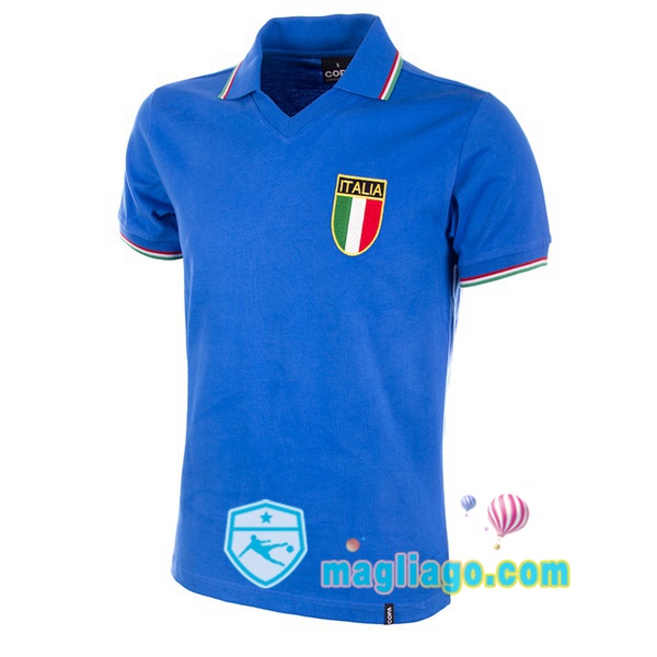 Magliago - Passione Maglie Thai Affidabili Basso Costo Online Shop | 1982 Italia Prima Retro Maglia Storica Blu