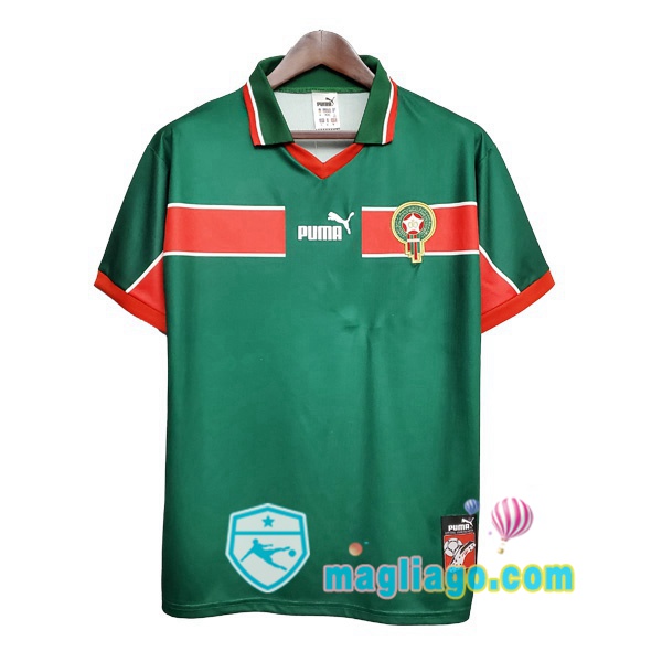 Magliago - Passione Maglie Thai Affidabili Basso Costo Online Shop | 1998 Marocco Prima Retro Maglia Storica Verde