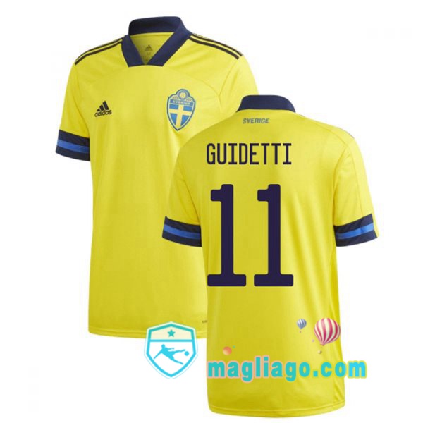 Magliago - Passione Maglie Thai Affidabili Basso Costo Online Shop | Nazionale Maglia Svezia (GUIDETTI 11) Prima 2020/2021