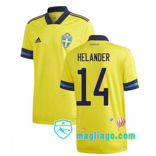 Magliago - Passione Maglie Thai Affidabili Basso Costo Online Shop | Nazionale Maglia Svezia (HELANDER 14) Prima 2020/2021