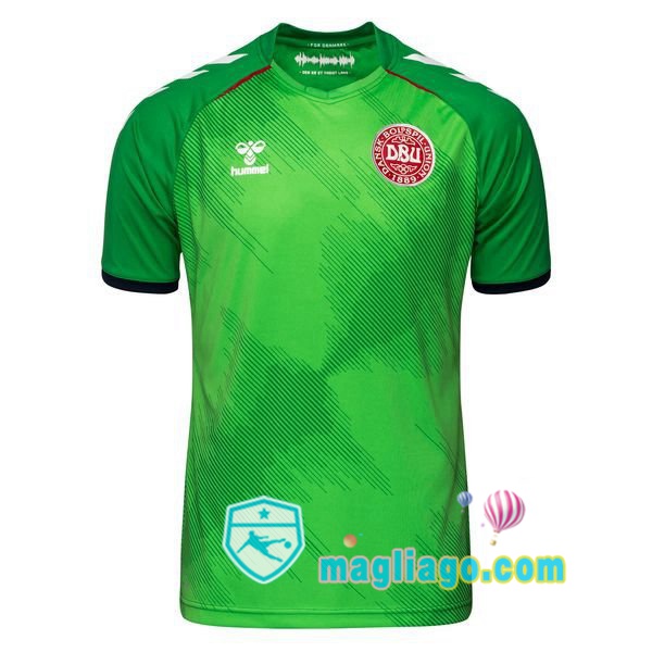 Magliago - Passione Maglie Thai Affidabili Basso Costo Online Shop | Nazionale Maglia Calcio Danimarca Portiere Verde 2020/2021