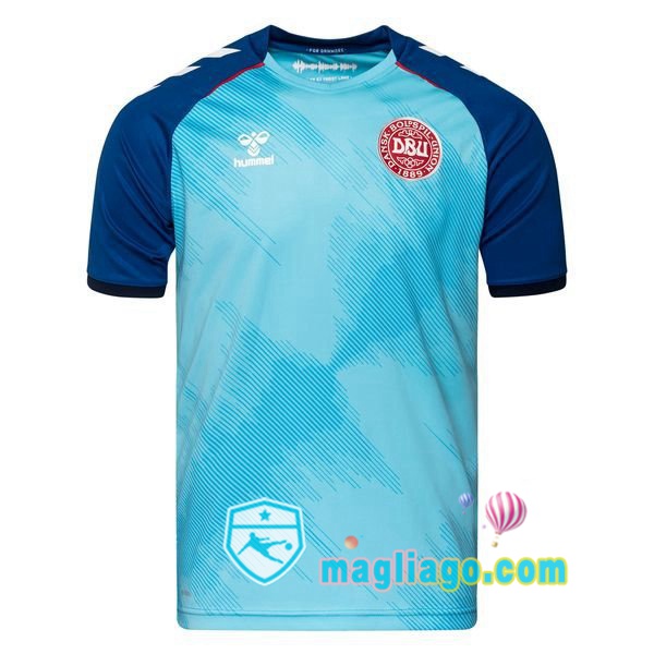 Magliago - Passione Maglie Thai Affidabili Basso Costo Online Shop | Nazionale Maglia Calcio Danimarca Portiere Blu 2020/2021