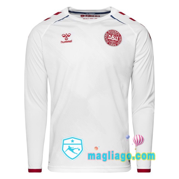 Magliago - Passione Maglie Thai Affidabili Basso Costo Online Shop | Nazionale Maglia Calcio Danimarca Seconda Maniche Lunghe 2020/2021
