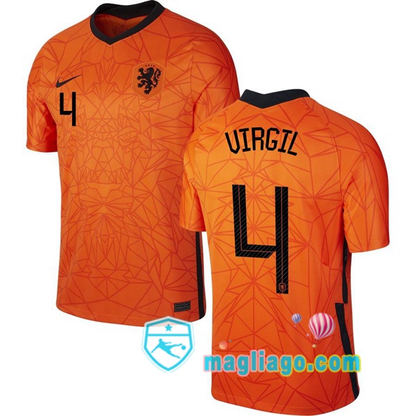Magliago - Passione Maglie Thai Affidabili Basso Costo Online Shop | Nazionale Maglia Paesi Bassi (VIRGIL 4) Prima 2020/2021