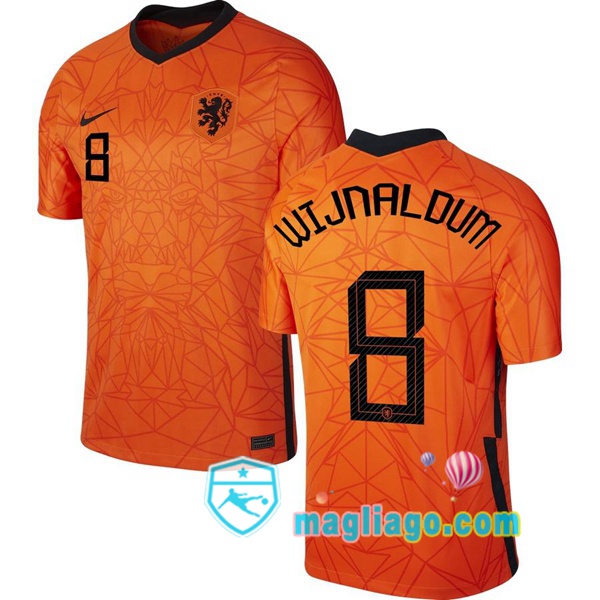 Magliago - Passione Maglie Thai Affidabili Basso Costo Online Shop | Nazionale Maglia Paesi Bassi (WIJNALDUM 8) Prima 2020/2021