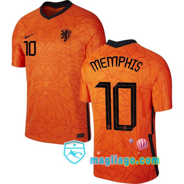 Magliago - Passione Maglie Thai Affidabili Basso Costo Online Shop | Nazionale Maglia Paesi Bassi (MEMPHIS 10) Prima 2020/2021