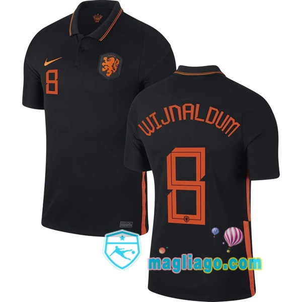 Magliago - Passione Maglie Thai Affidabili Basso Costo Online Shop | Nazionale Maglia Paesi Bassi (WIJNALDUM 8) Seconda 2020/2021