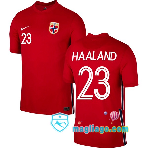 Magliago - Passione Maglie Thai Affidabili Basso Costo Online Shop | Nazionale Maglia Norvegia (HAALAND 23) Prima 2020/2021