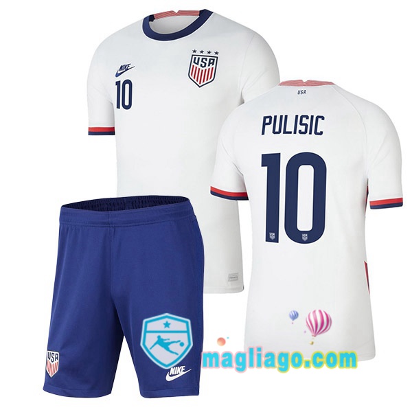 Magliago - Passione Maglie Thai Affidabili Basso Costo Online Shop | Nazionale Maglia Stati Uniti (PULISIC 10) Bambino Prima 2020/2021