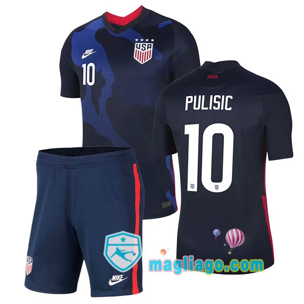 Magliago - Passione Maglie Thai Affidabili Basso Costo Online Shop | Nazionale Maglia Stati Uniti (PULISIC 10) Bambino Seconda 2020/2021