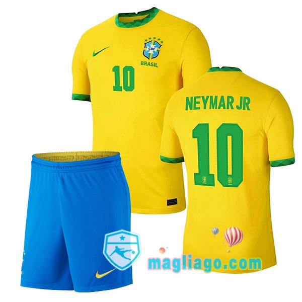 Magliago - Passione Maglie Thai Affidabili Basso Costo Online Shop | Nazionale Maglia Brasile (NEYMAR JR 10) Bambino Prima 2020/2021