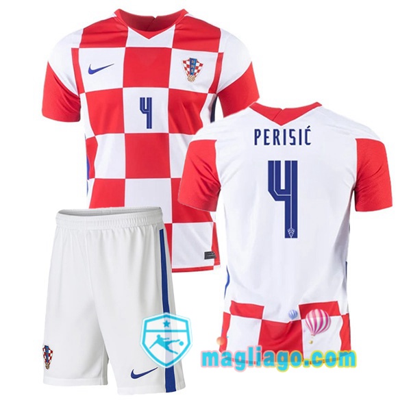 Magliago - Passione Maglie Thai Affidabili Basso Costo Online Shop | Nazionale Maglia Croazia (PERIŠIĆ 4) Bambino Prima 2020/2021