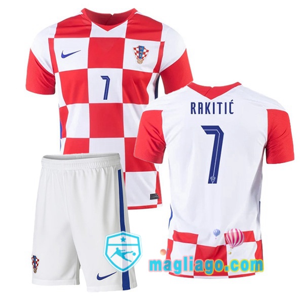 Magliago - Passione Maglie Thai Affidabili Basso Costo Online Shop | Nazionale Maglia Croazia (RAKITIĆ 7) Bambino Prima 2020/2021