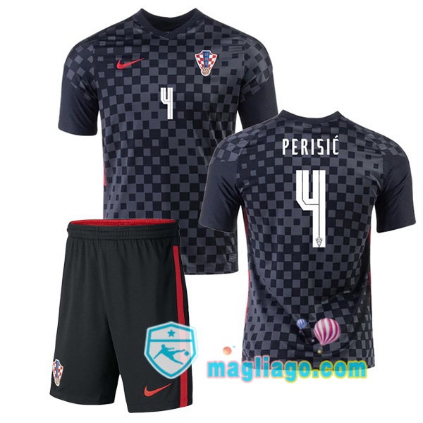 Magliago - Passione Maglie Thai Affidabili Basso Costo Online Shop | Nazionale Maglia Croazia (PERIŠIĆ 4) Bambino Seconda 2020/2021