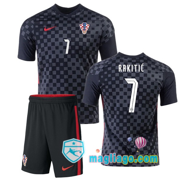 Magliago - Passione Maglie Thai Affidabili Basso Costo Online Shop | Nazionale Maglia Croazia (RAKITIĆ 7) Bambino Seconda 2020/2021