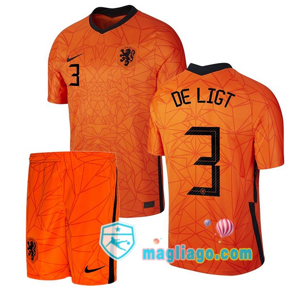 Magliago - Passione Maglie Thai Affidabili Basso Costo Online Shop | Nazionale Maglia Paesi Bassi (DE LIGT 3) Bambino Prima 2020/2021
