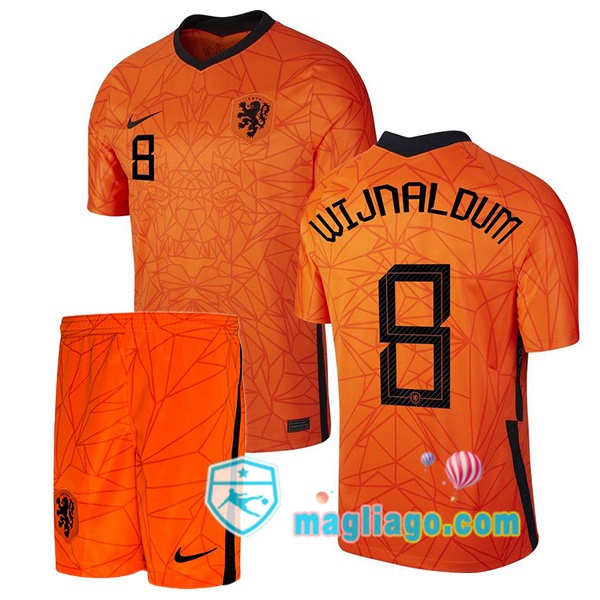 Magliago - Passione Maglie Thai Affidabili Basso Costo Online Shop | Nazionale Maglia Paesi Bassi (WIJNALDUM 8) Bambino Prima 2020/2021