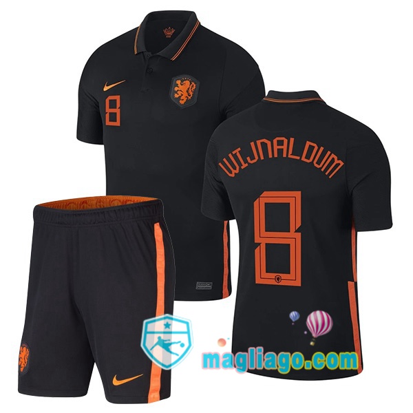 Magliago - Passione Maglie Thai Affidabili Basso Costo Online Shop | Nazionale Maglia Paesi Bassi (WIJNALDUM 8) Bambino Seconda 2020/2021