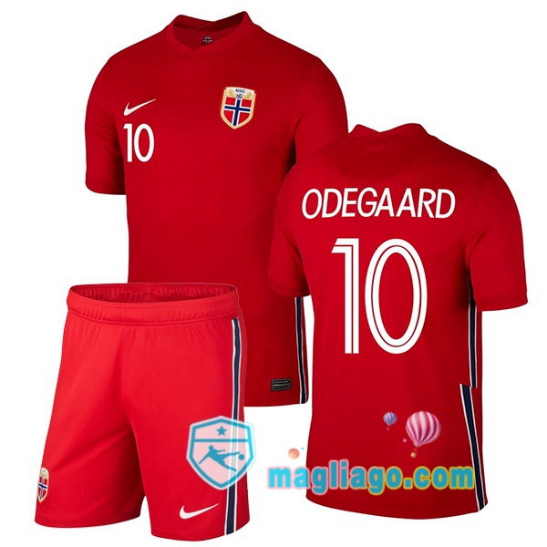 Magliago - Passione Maglie Thai Affidabili Basso Costo Online Shop | Nazionale Maglia Norvegia (ODEGAARD 10) Bambino Prima 2020/2021