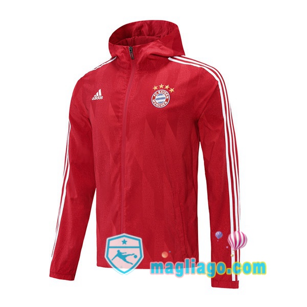 Magliago - Passione Maglie Thai Affidabili Basso Costo Online Shop | Giacca A Vento Bayern Monaco Rosso 2021/2022