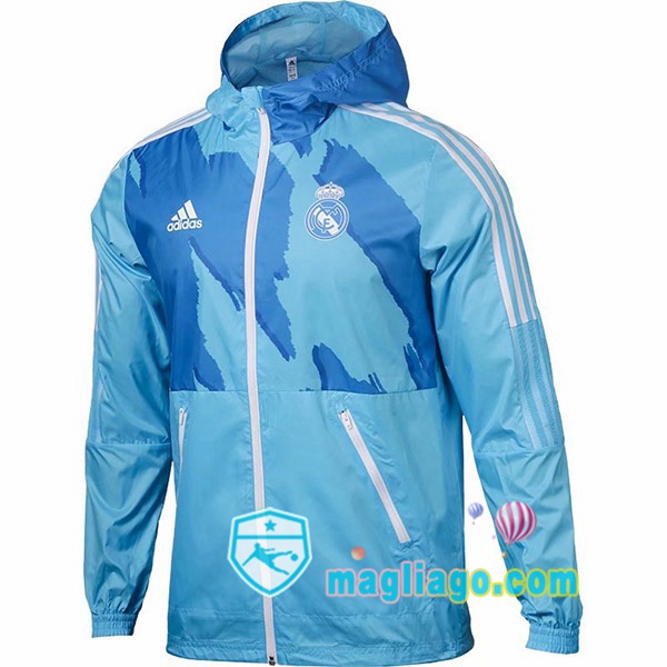 Magliago - Passione Maglie Thai Affidabili Basso Costo Online Shop | Giacca A Vento Real Madrid Blu 2021/2022