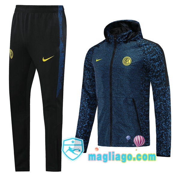 Magliago - Passione Maglie Thai Affidabili Basso Costo Online Shop | Giacca a Vento Inter Milan Blu Nero 2021/2022
