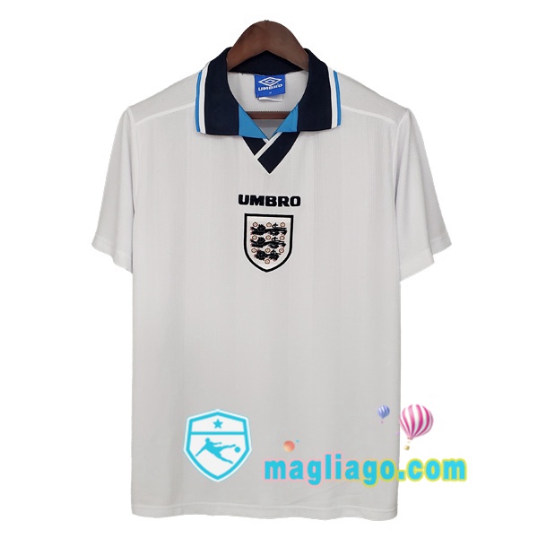 Magliago - Passione Maglie Thai Affidabili Basso Costo Online Shop | 1996 Inghilterra Prima Retro Maglia Storica Bianco