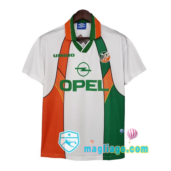 Magliago - Passione Maglie Thai Affidabili Basso Costo Online Shop | 1994-1996 Irlanda Seconda Retro Maglia Storica Verde Bianco