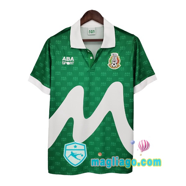 Magliago - Passione Maglie Thai Affidabili Basso Costo Online Shop | 1995 Messico Prima Retro Maglia Storica Verde Bianco