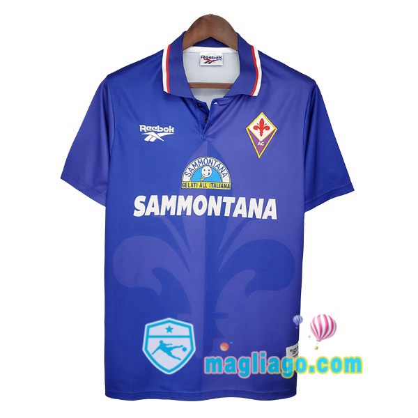 Magliago - Passione Maglie Thai Affidabili Basso Costo Online Shop | 1995-1996 ACF Fiorentina Prima Retro Maglia Storica Blu