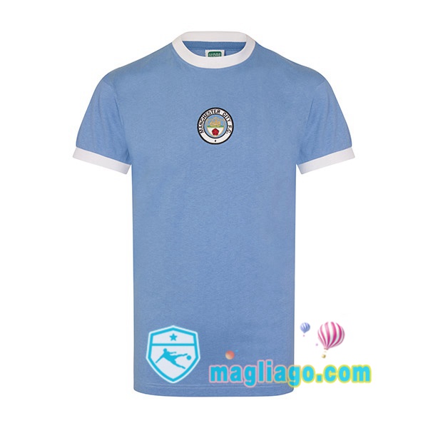 Magliago - Passione Maglie Thai Affidabili Basso Costo Online Shop | 1972 Manchester City Prima Retro Maglia Storica Blu