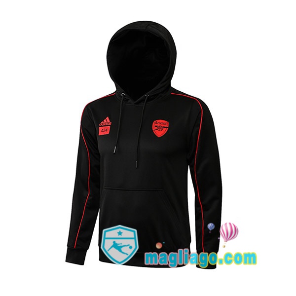 Magliago - Passione Maglie Thai Affidabili Basso Costo Online Shop | Felpa Con Cappuccio Arsenal Nero 2021/2022