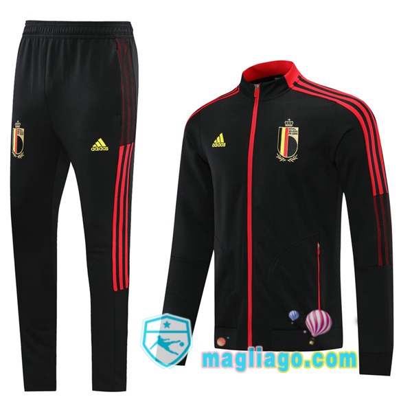 Magliago - Passione Maglie Thai Affidabili Basso Costo Online Shop | Giacca Da Allenamento Belgio Nero 2021/2022