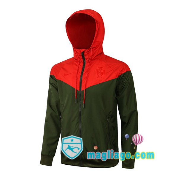 Magliago - Passione Maglie Thai Affidabili Basso Costo Online Shop | Giacca A Vento Portogallo Rosso Verde 2021/2022