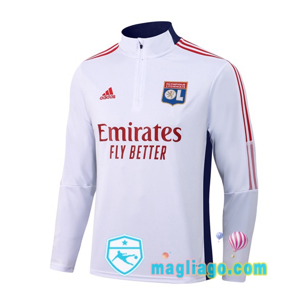Magliago - Passione Maglie Thai Affidabili Basso Costo Online Shop | Felpe Allenamento Lyon OL Bianco 2021/2022