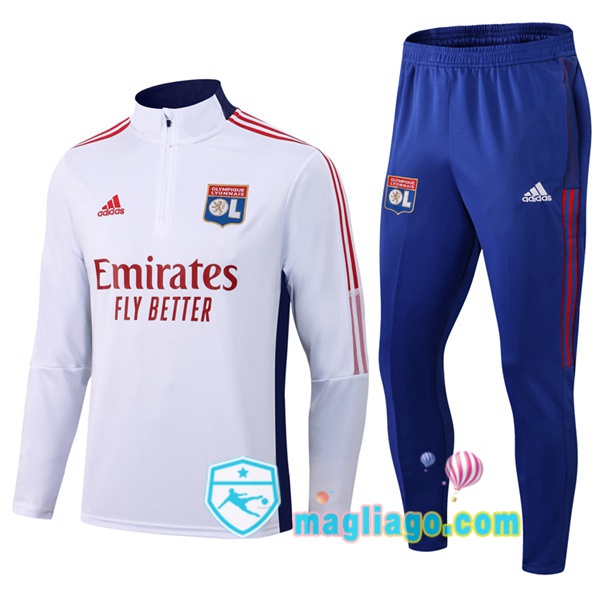 Magliago - Passione Maglie Thai Affidabili Basso Costo Online Shop | Tuta da Allenamento Lyon OL Bianco 2021/2022