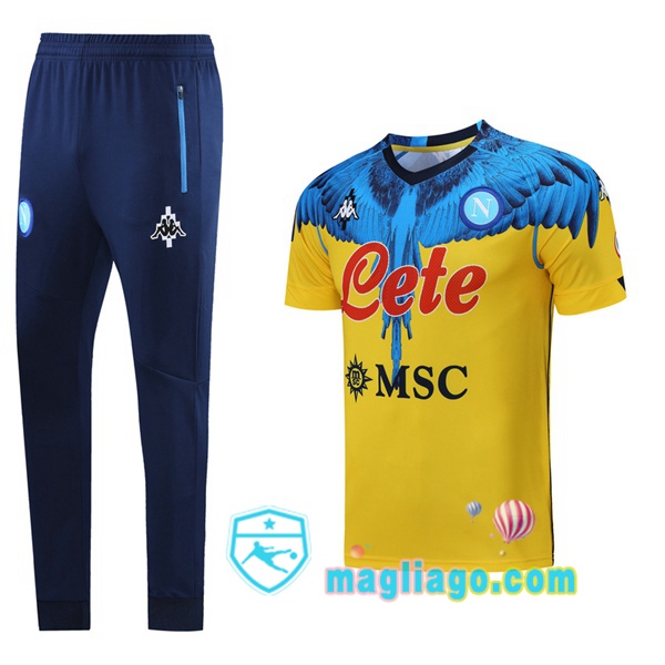 Magliago - Passione Maglie Thai Affidabili Basso Costo Online Shop | Maglie Allenamento SSC Napoli + Pantaloni Giallo 2021/2022