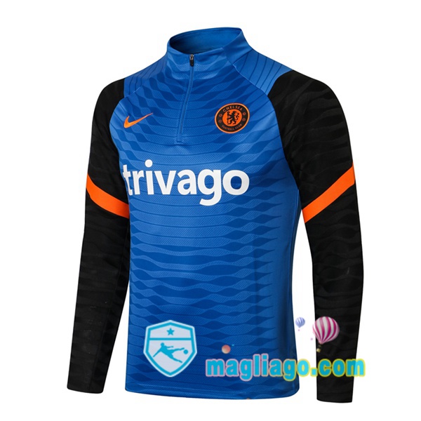 Magliago - Passione Maglie Thai Affidabili Basso Costo Online Shop | Felpe Allenamento FC Chelsea Blu 2021/2022