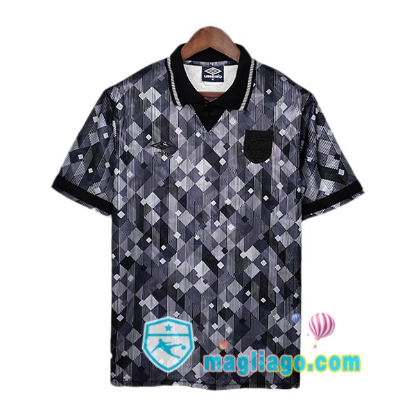 Magliago - Passione Maglie Thai Affidabili Basso Costo Online Shop | 1990 Inghilterra Seconda Retro Maglia Storica Nero