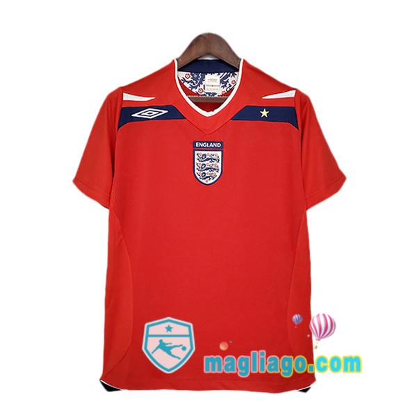 Magliago - Passione Maglie Thai Affidabili Basso Costo Online Shop | 2008-2010 Inghilterra Seconda Retro Maglia Storica Rosso