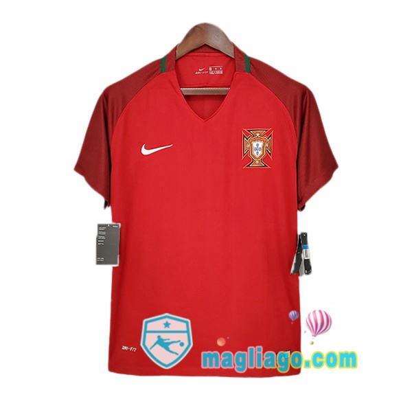 Magliago - Passione Maglie Thai Affidabili Basso Costo Online Shop | 2018 Portogallo Prima Retro Maglia Storica Rosso