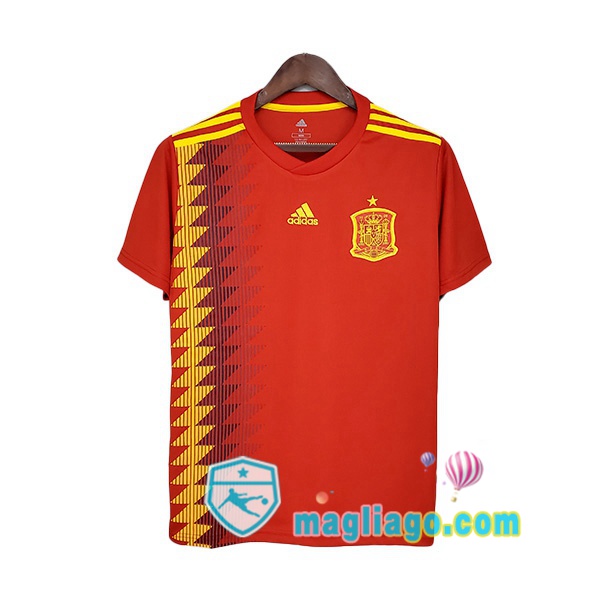 Magliago - Passione Maglie Thai Affidabili Basso Costo Online Shop | 2018 Spagna Prima Retro Maglia Storica Rosso