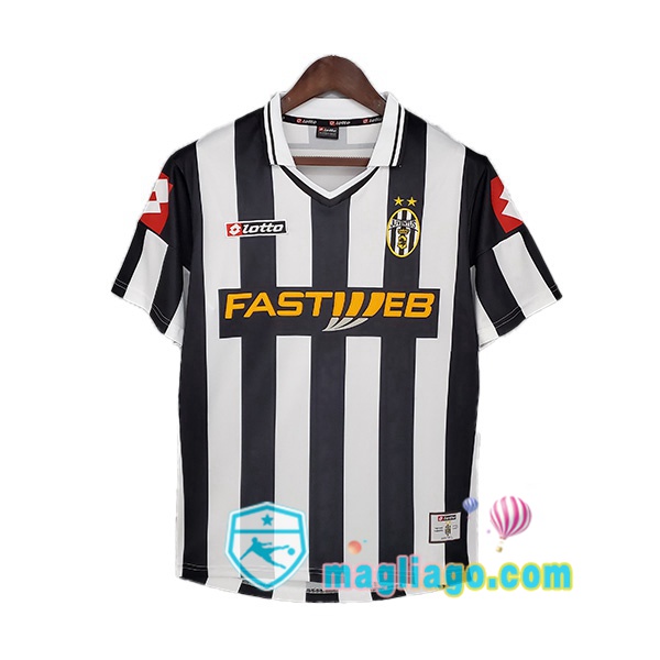 Magliago - Passione Maglie Thai Affidabili Basso Costo Online Shop | 2001-2002 Juventus Prima Retro Maglia Storica Nero Bianco